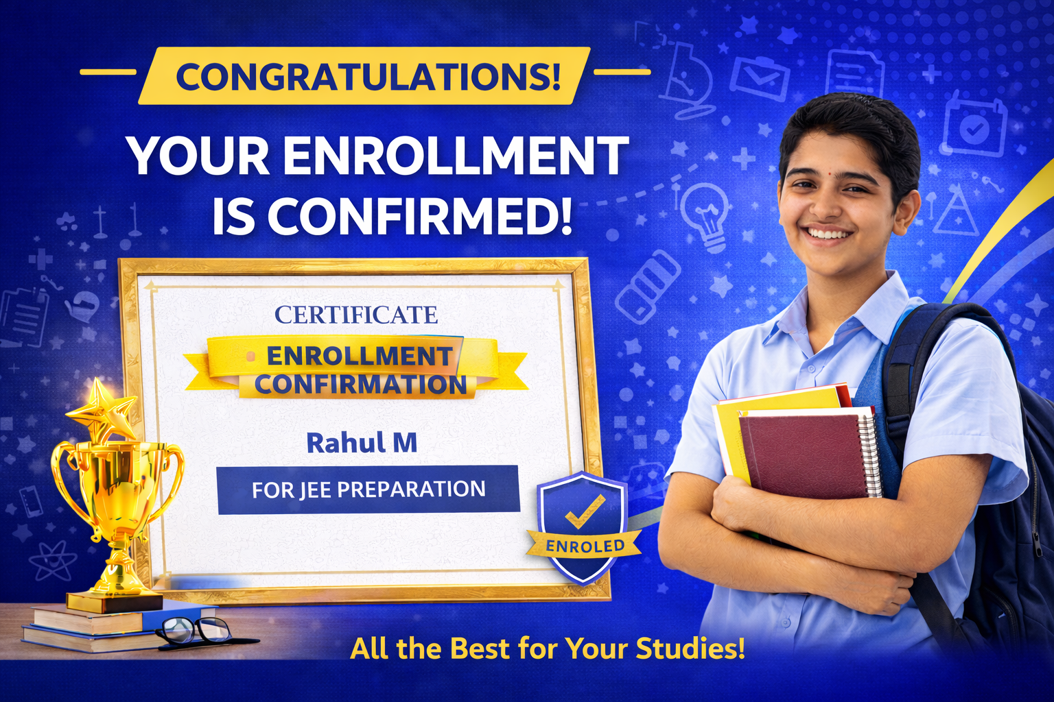 Enrollment confirmation process
